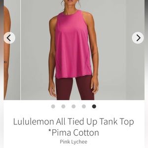 Almost new- Lululemon All Tied up Tank top💐